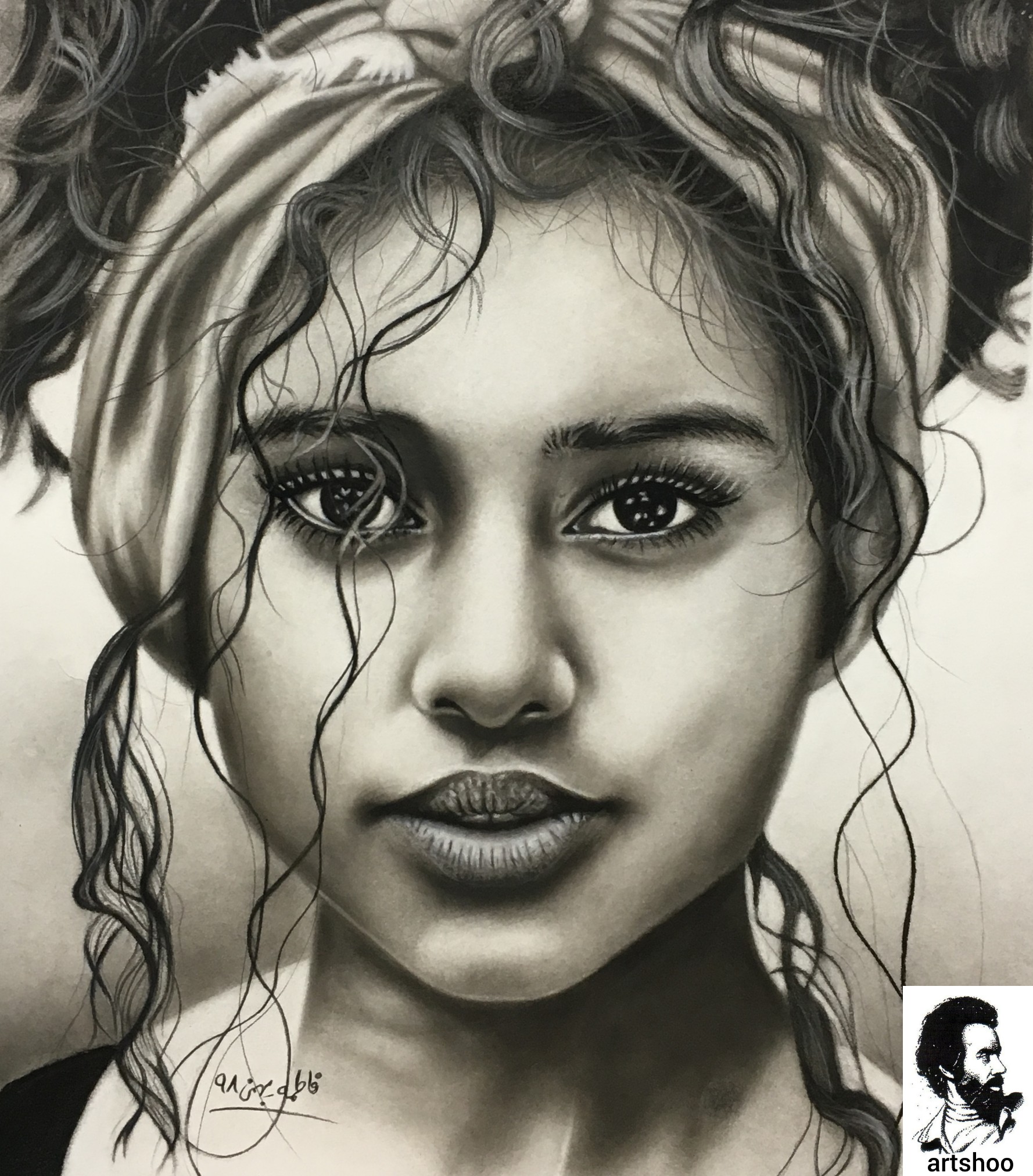 نقاشی سیاه قلم اورژینال